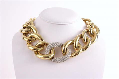 stunning vintage givenchy rhinestone necklace|Givenchy Rhinestone .